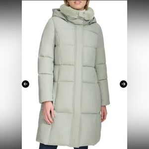 Cole Haan Metallic Gray Puffer Jacket